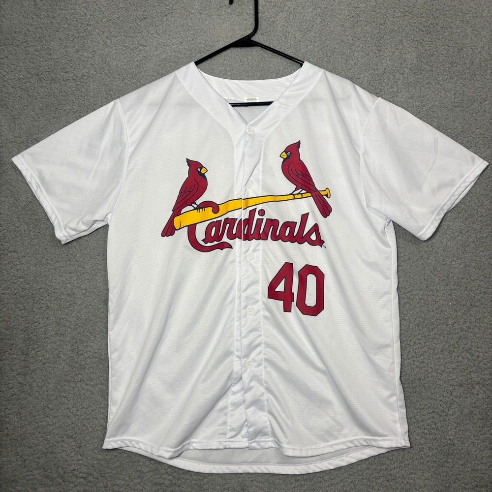 St Louis Cardinals MLB Baseball Jersey White Button Front Mens XL Number‎ 40